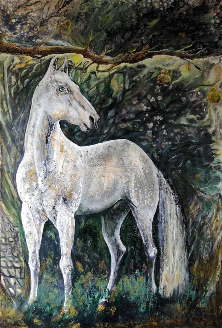 Le Cheval blanc sous le poirier